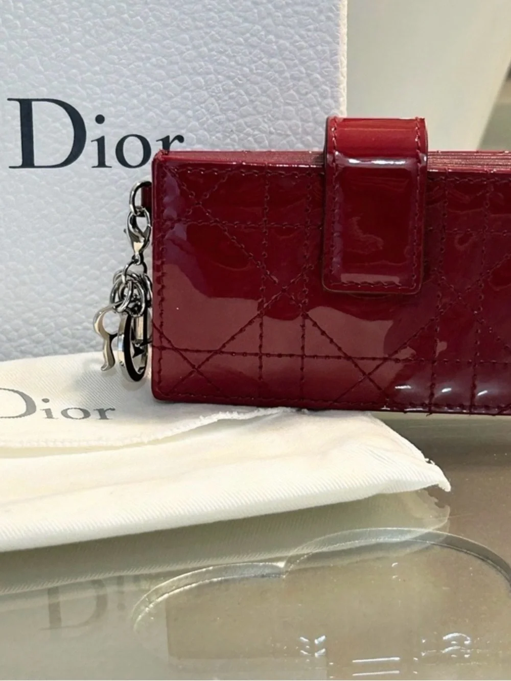Stunning Red DIOR wallet.
